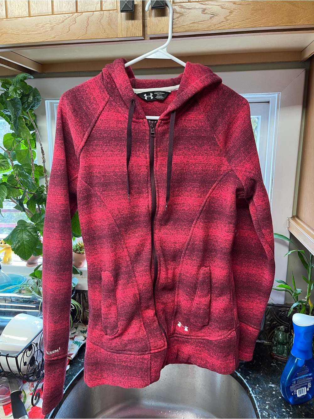Women hooded zip-up sweatshirt